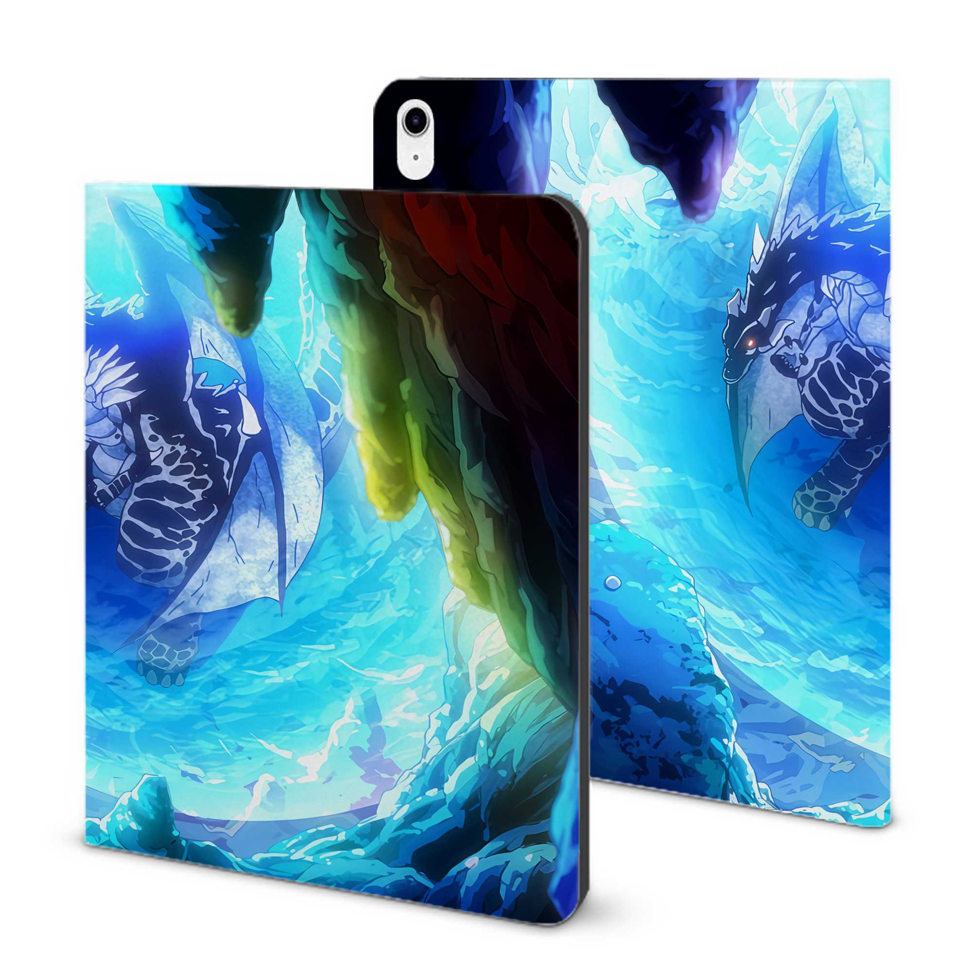 （画像用） 転スラ Regarding Reincarnated to Slime IPad ケース ブック型 PUレザー TPU 耐衝撃 軽量 薄型 ペン収納なし 全面保護 IPad 各モデル対応